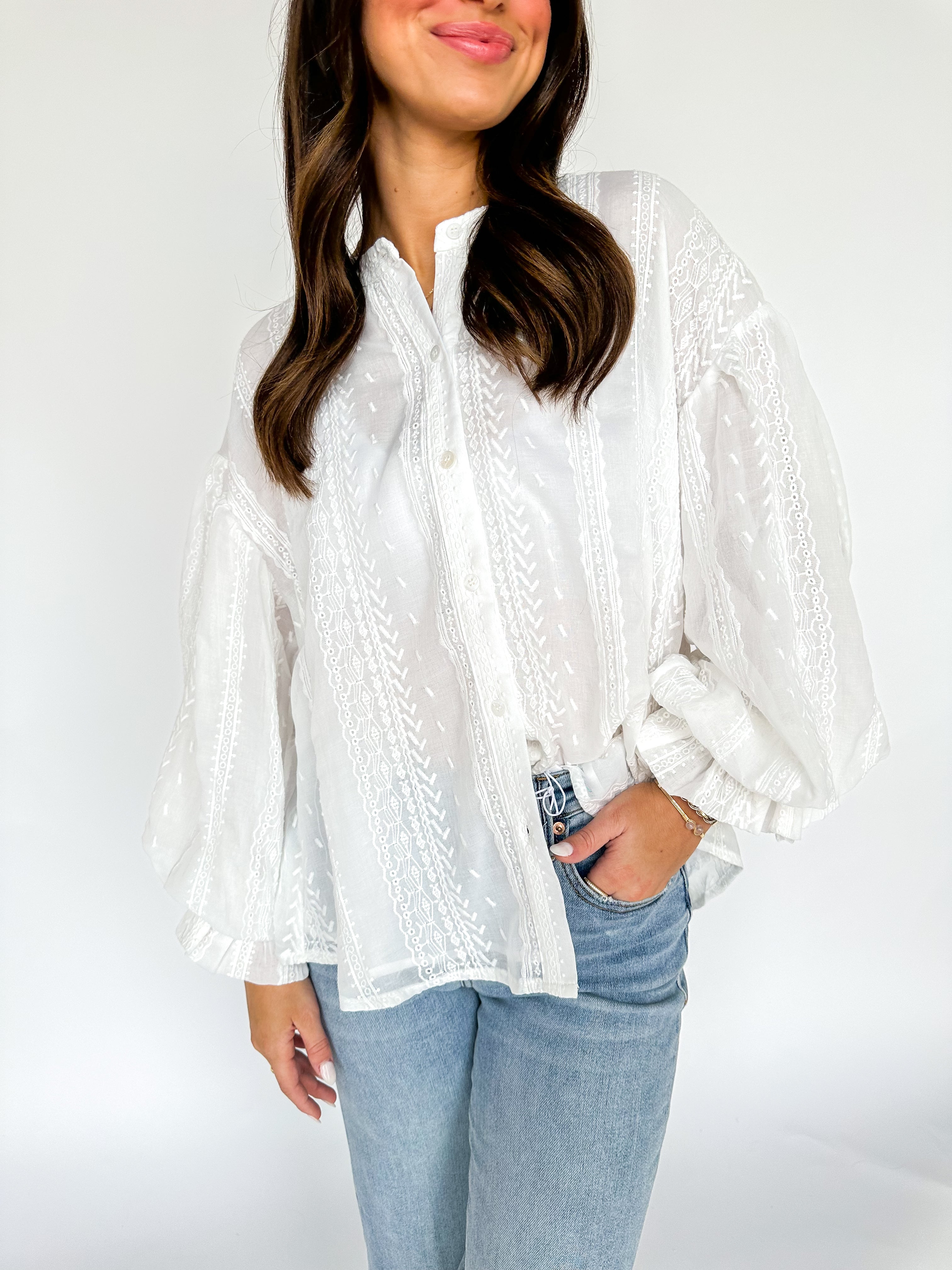 Pretty Girl Eyelet Blouse