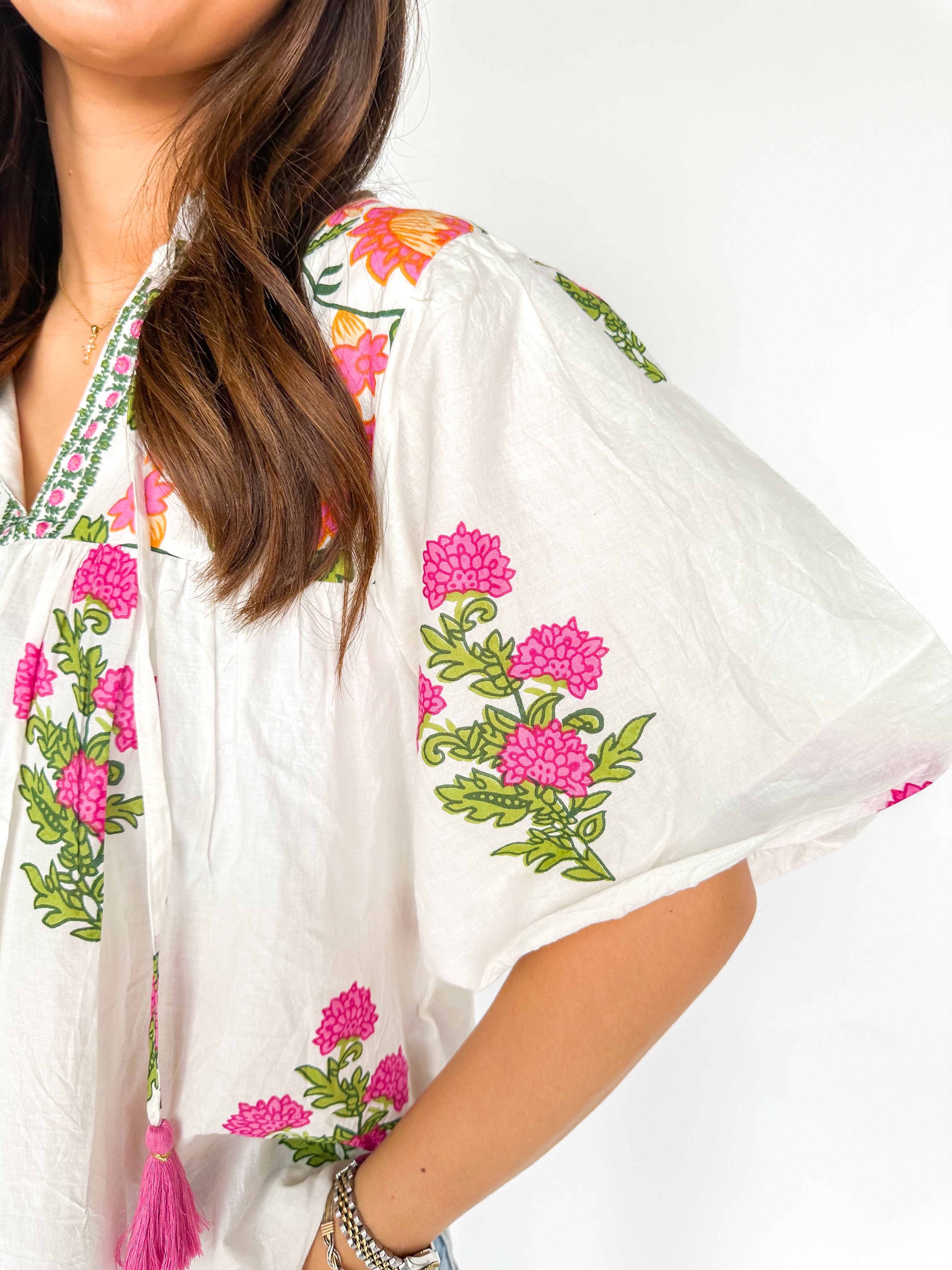 Rising Petals Floral Blouse