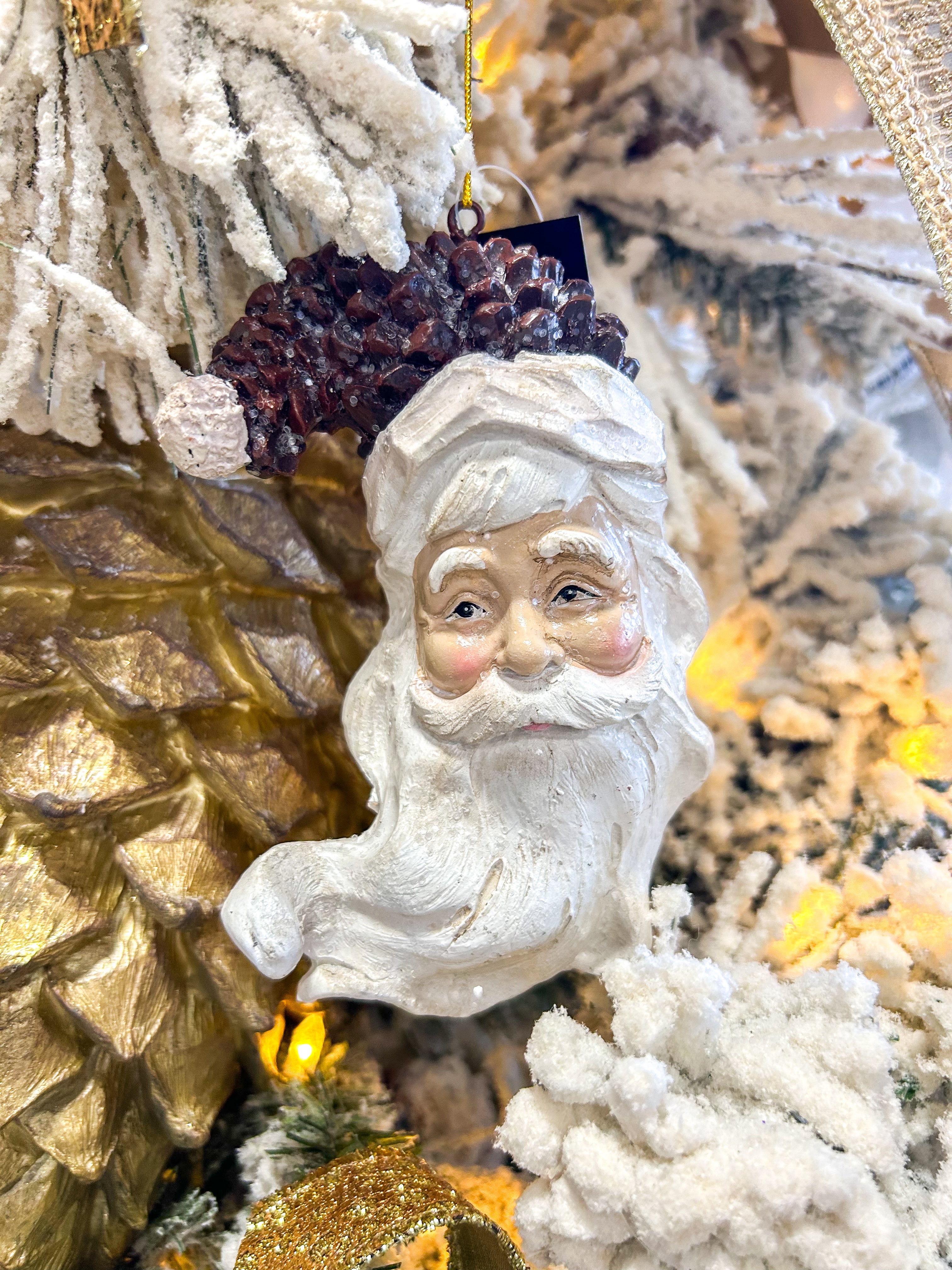 Pinecone Santa Head Ornament