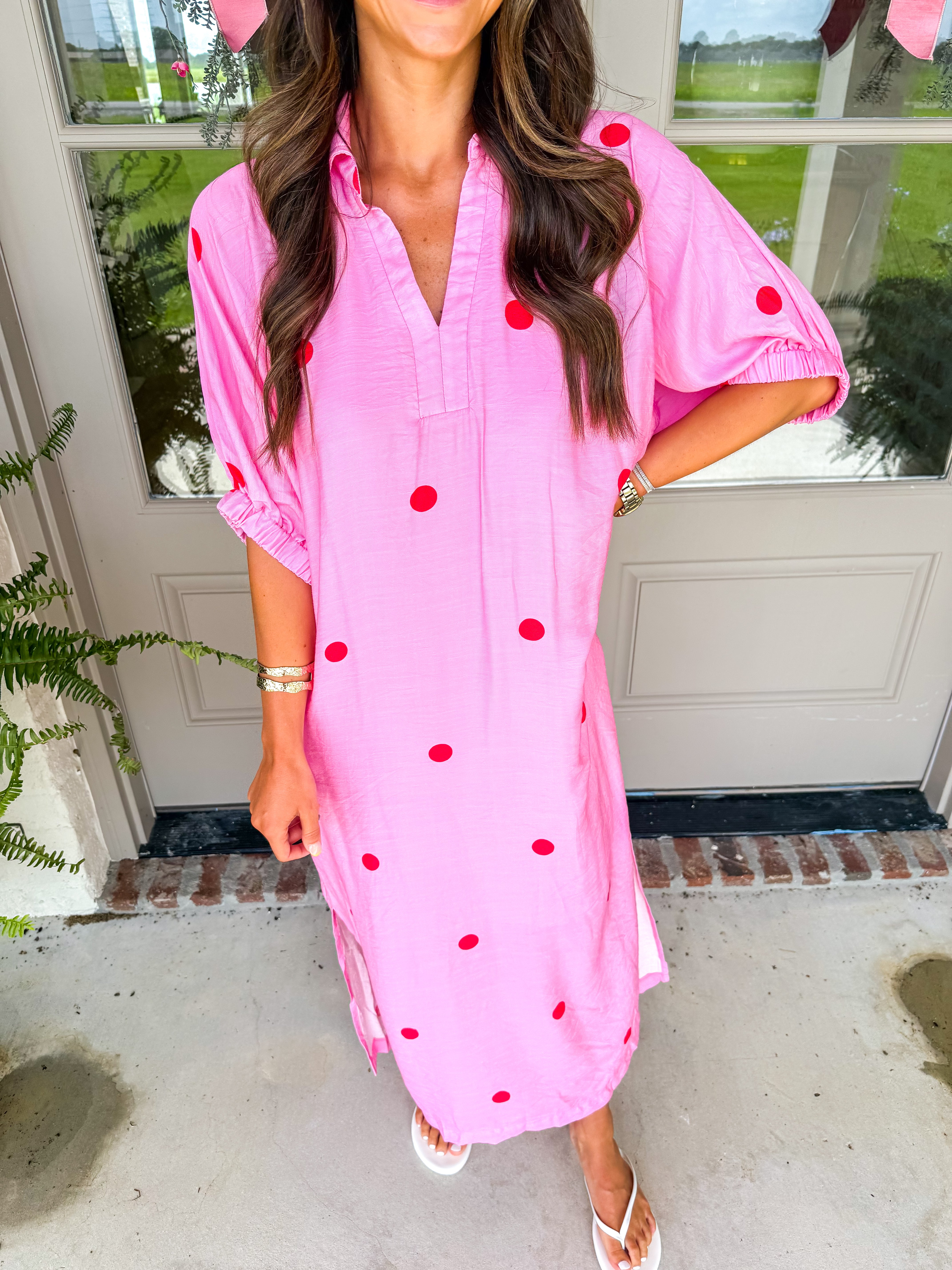 Confetti Kiss Pink Midi Dress