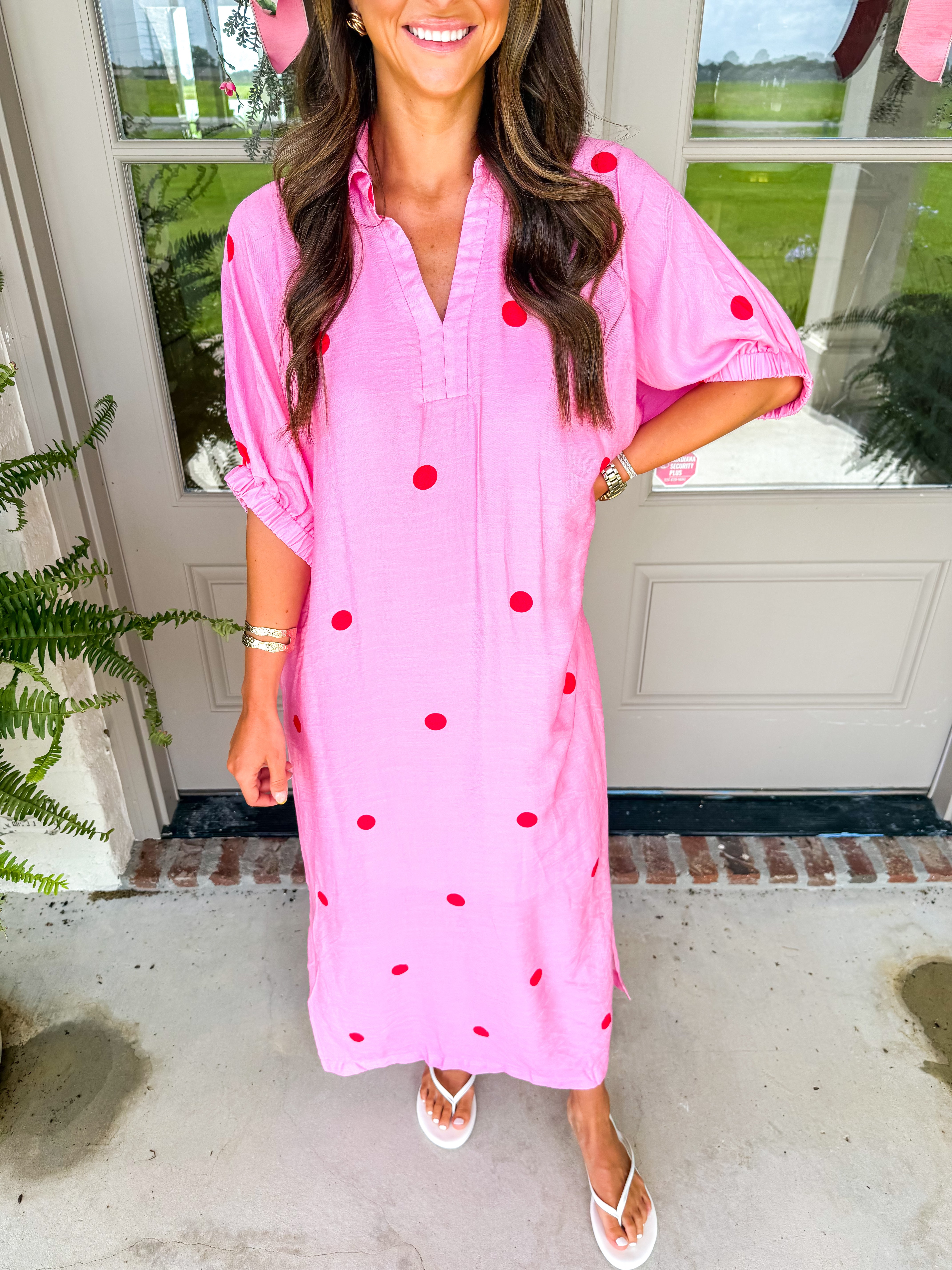 Confetti Kiss Pink Midi Dress