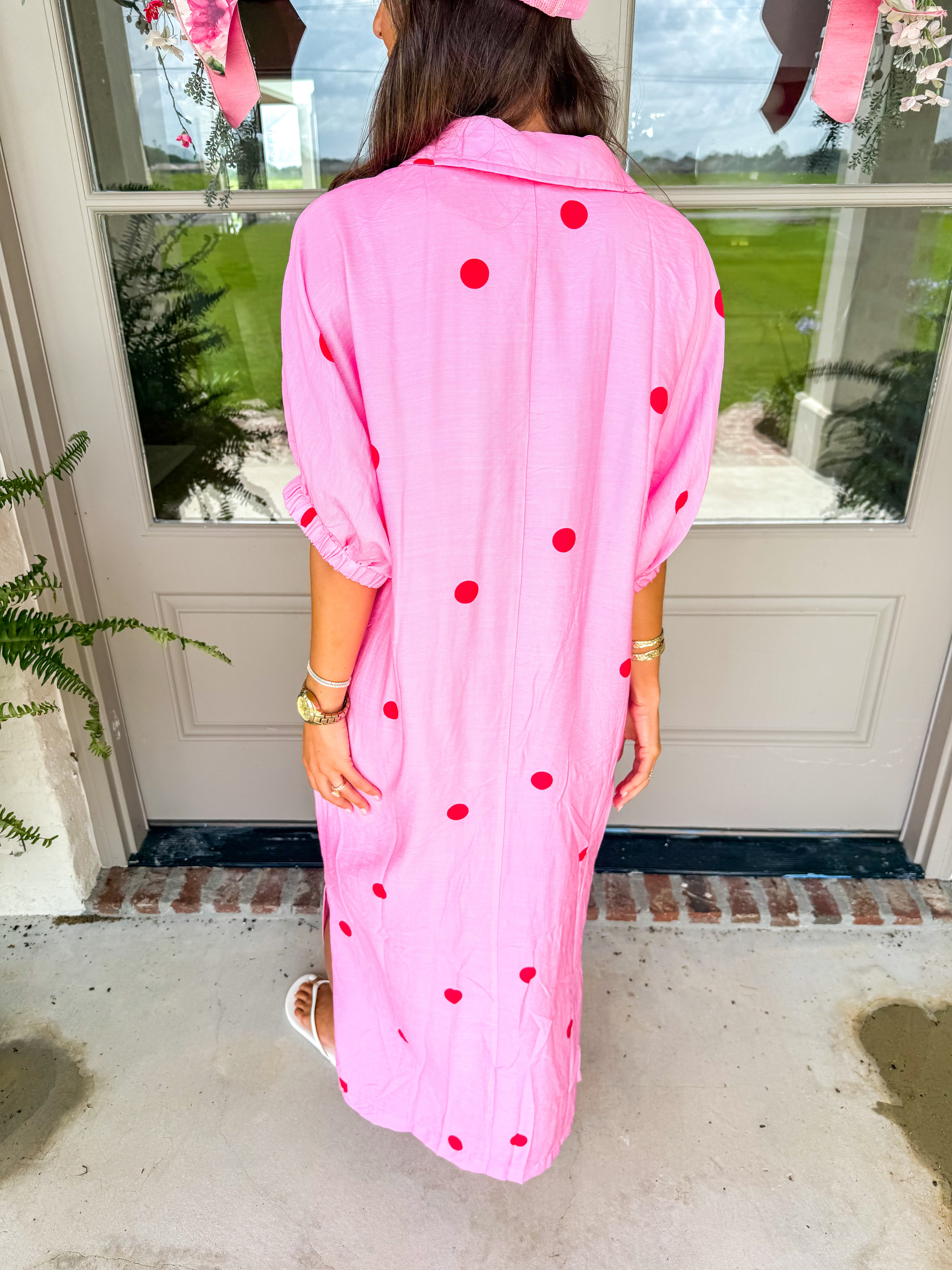 Confetti Kiss Pink Midi Dress