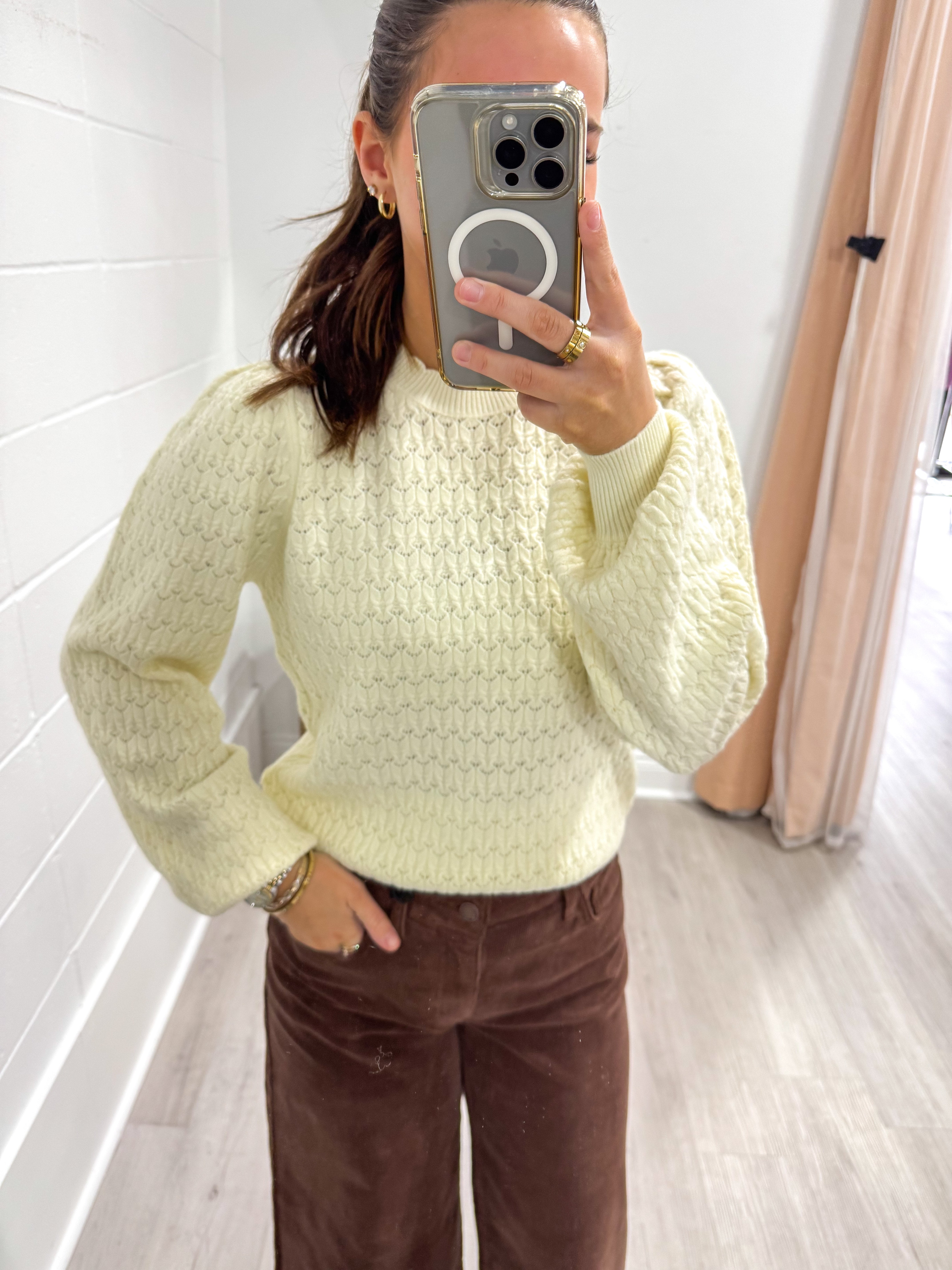 Jessica Cable Cream Sweater