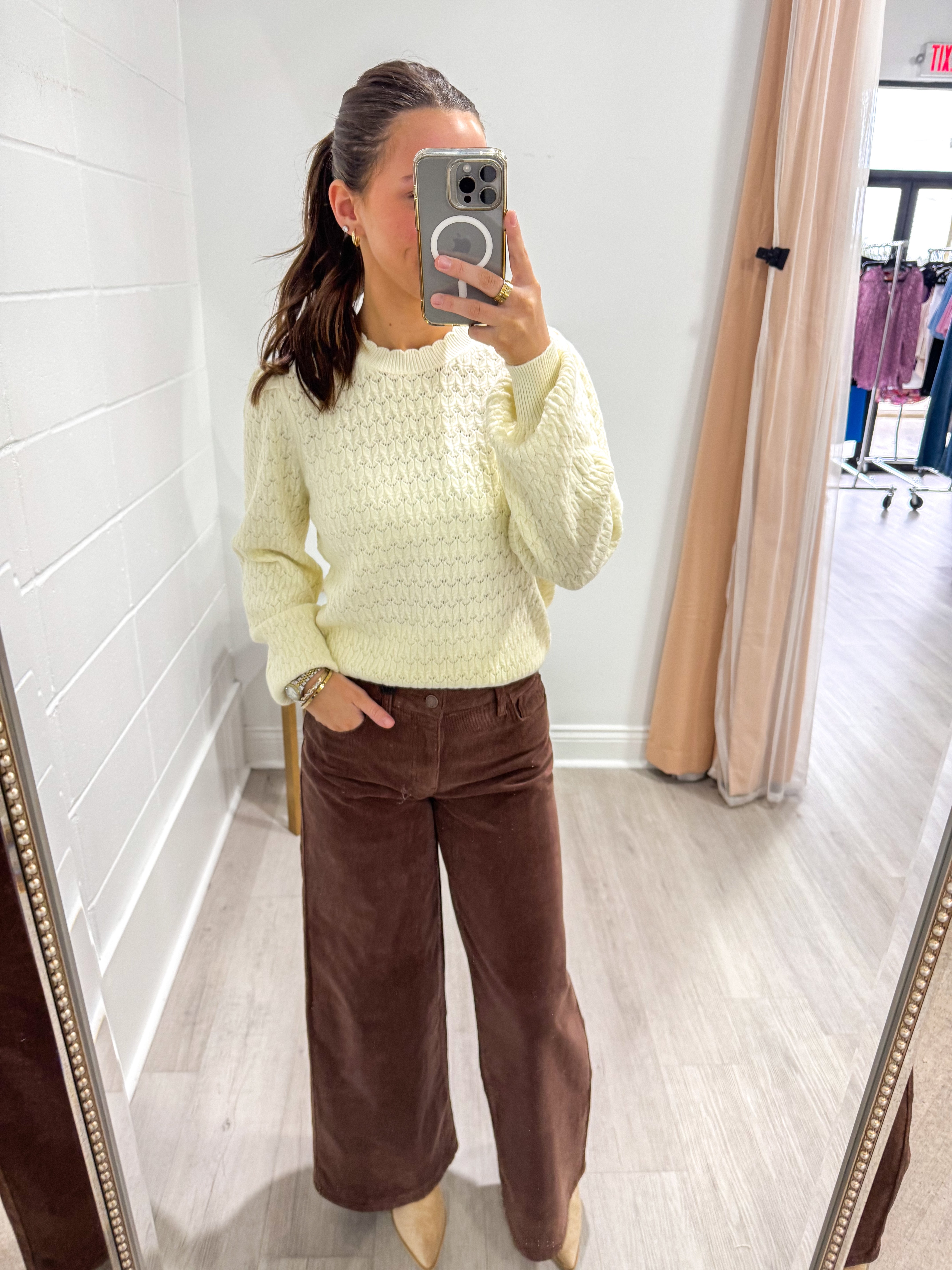 Jessica Cable Cream Sweater