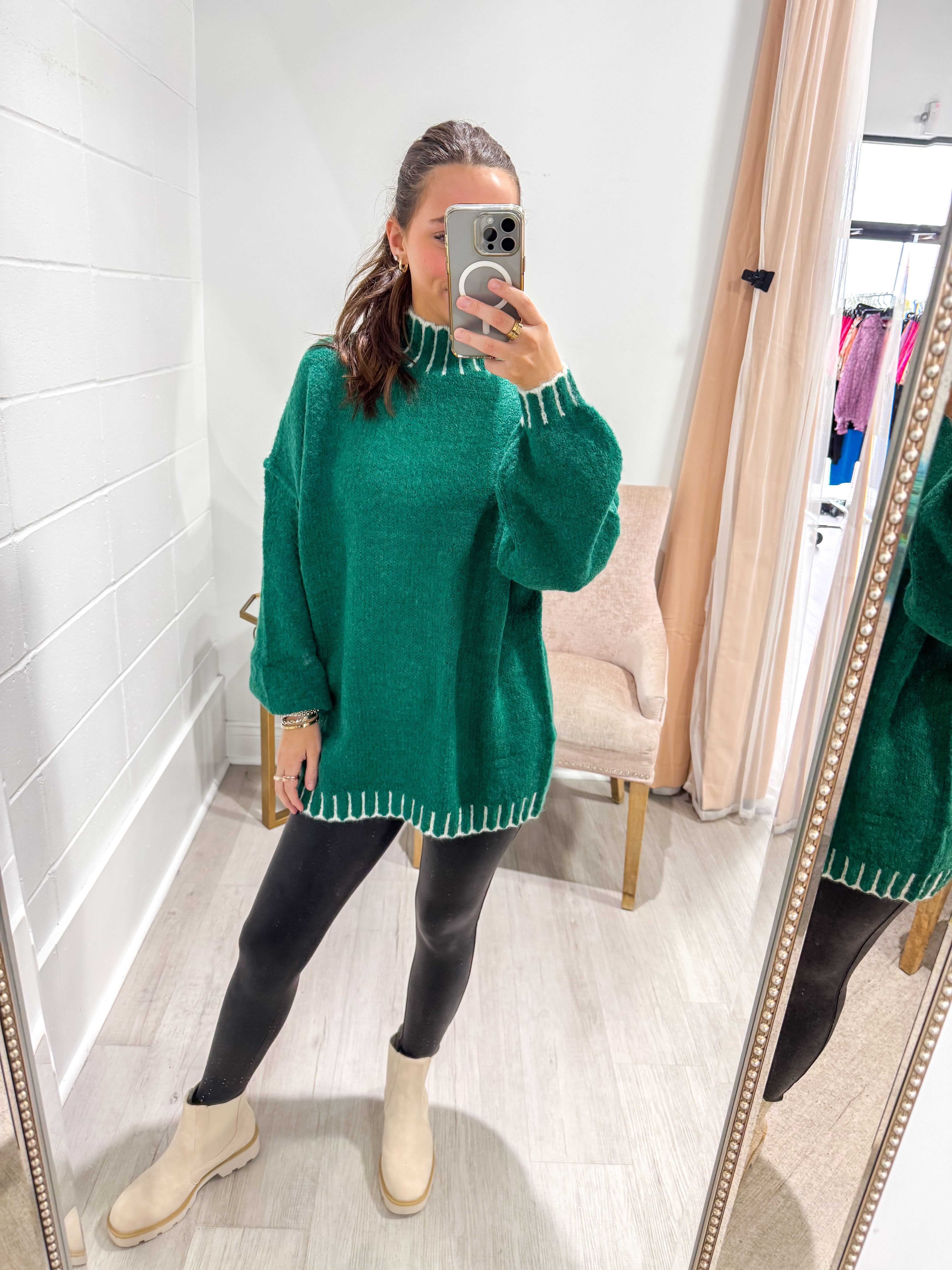 What You Need Rosemary Green Sweater