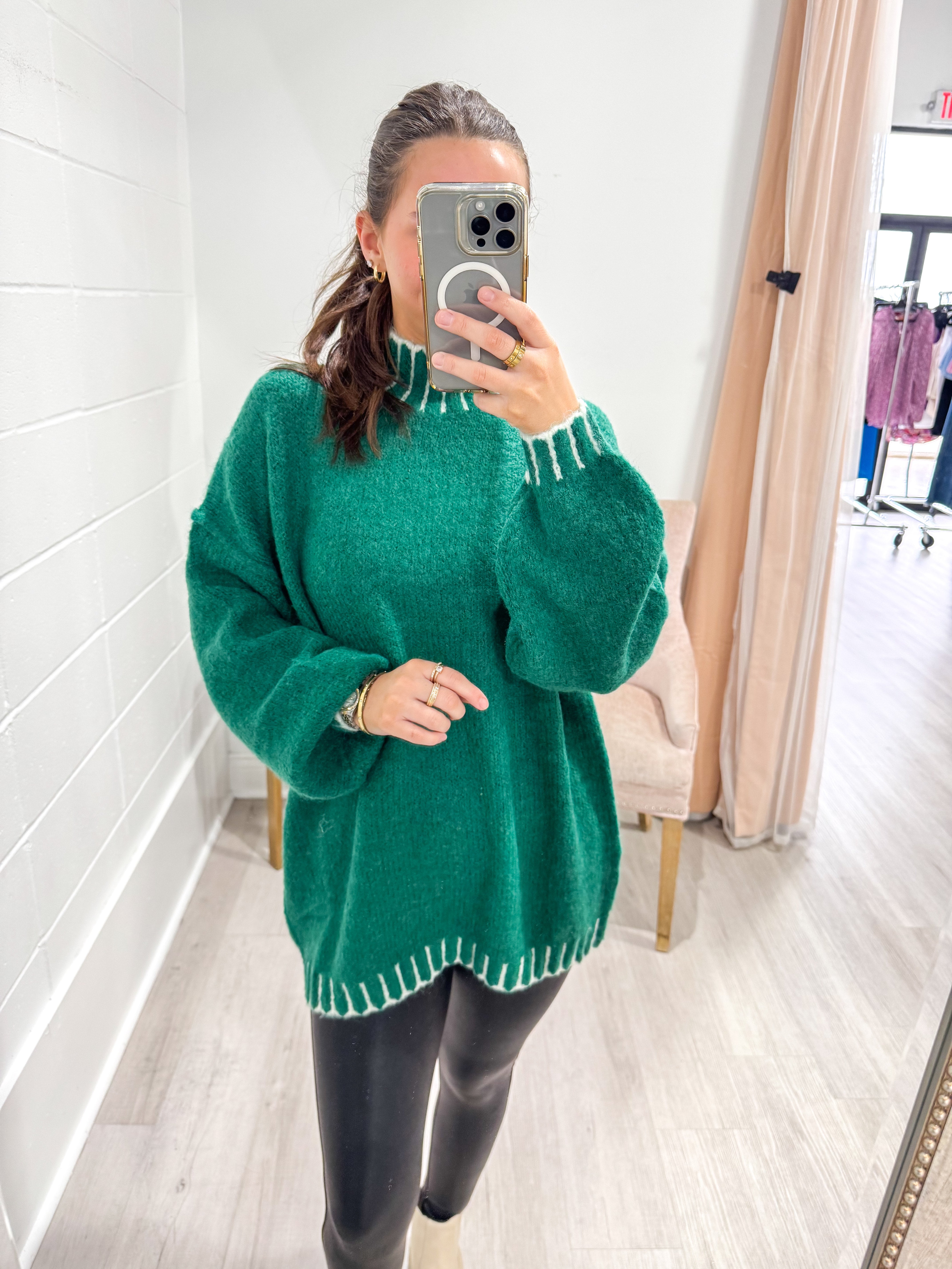 What You Need Rosemary Green Sweater