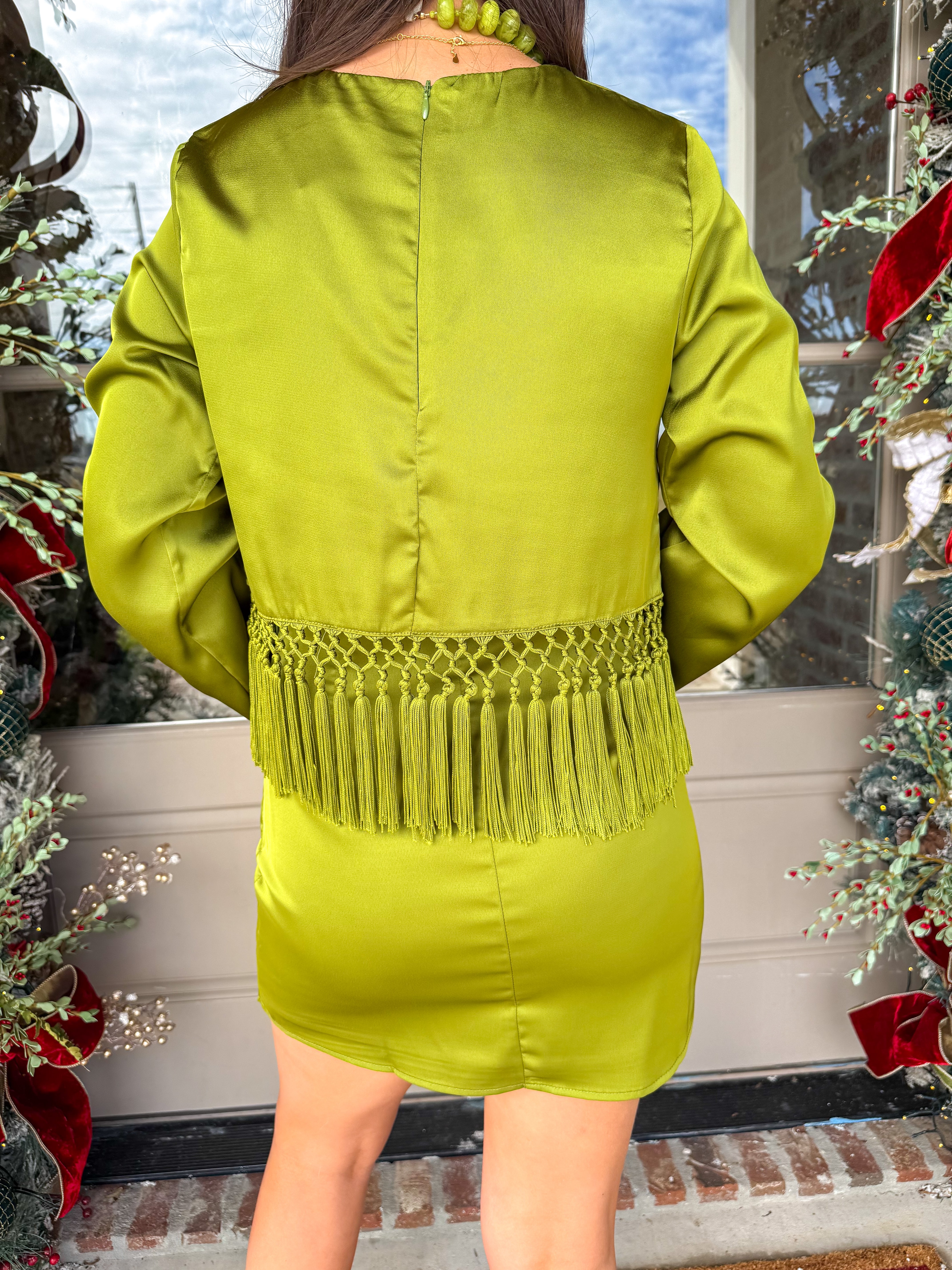 Chartreuse Dream Satin Set