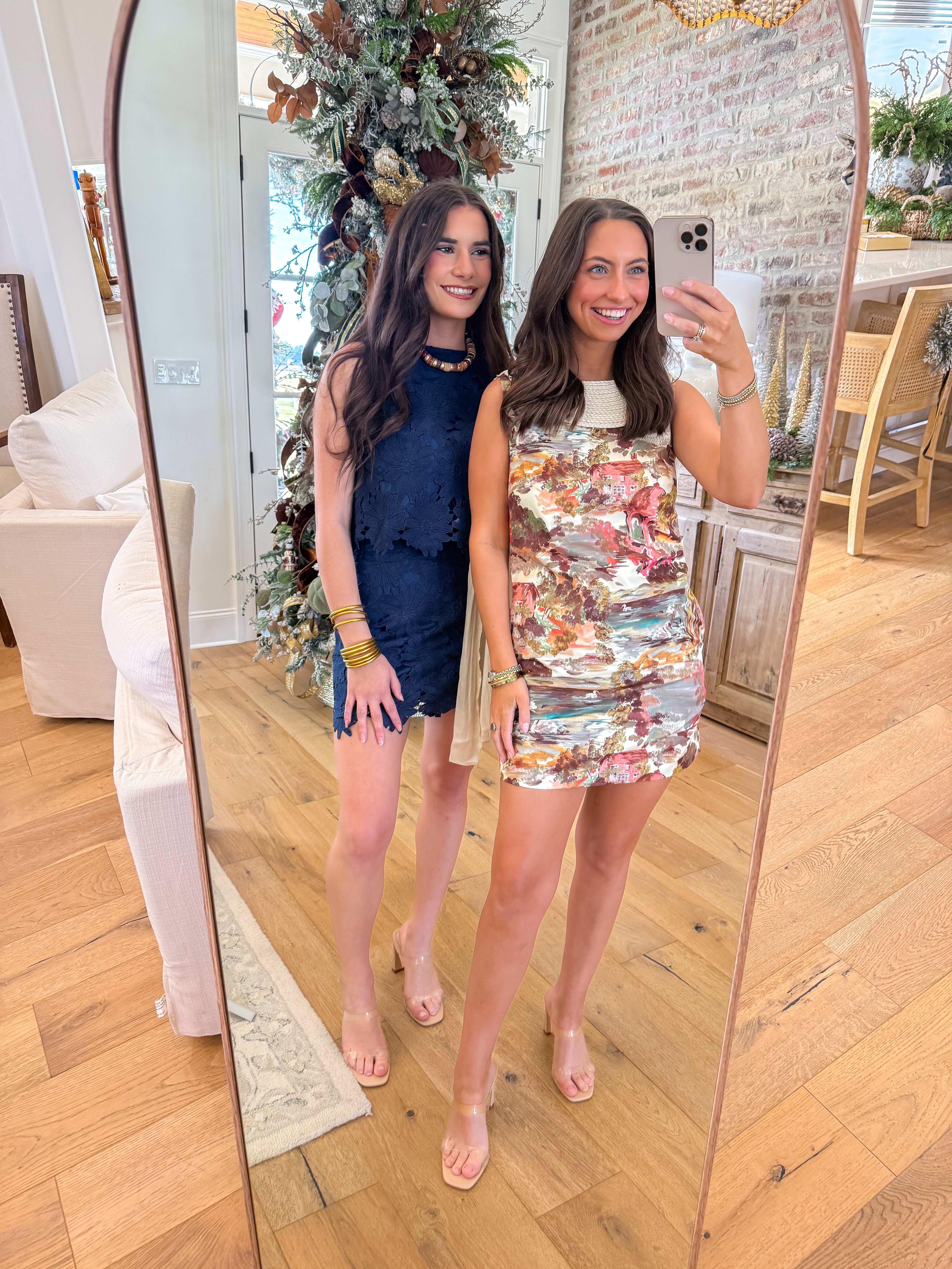 Navy Floral Lace Two-Piece Set