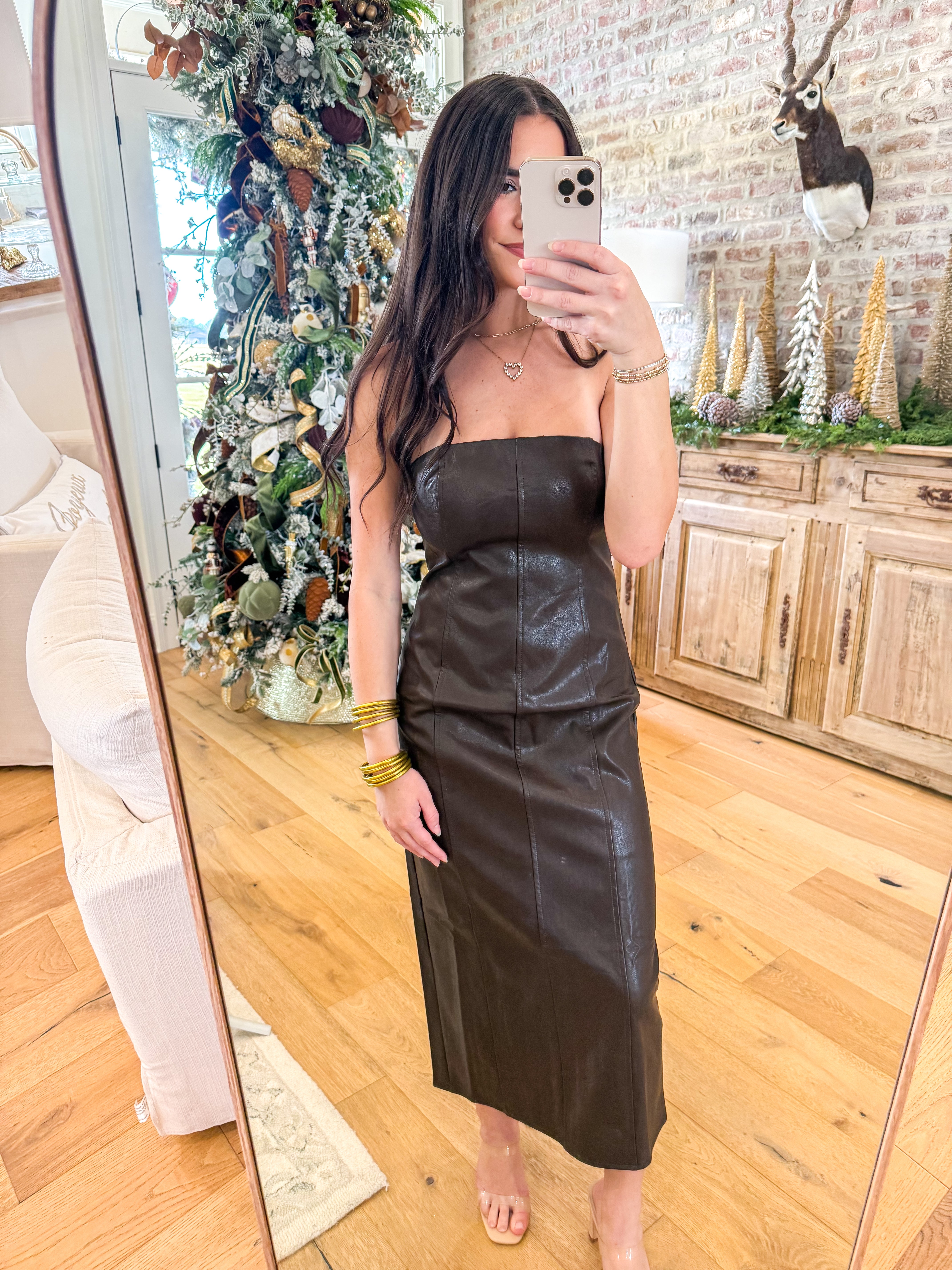 Lexi PU Panel Tube Mini Dress
