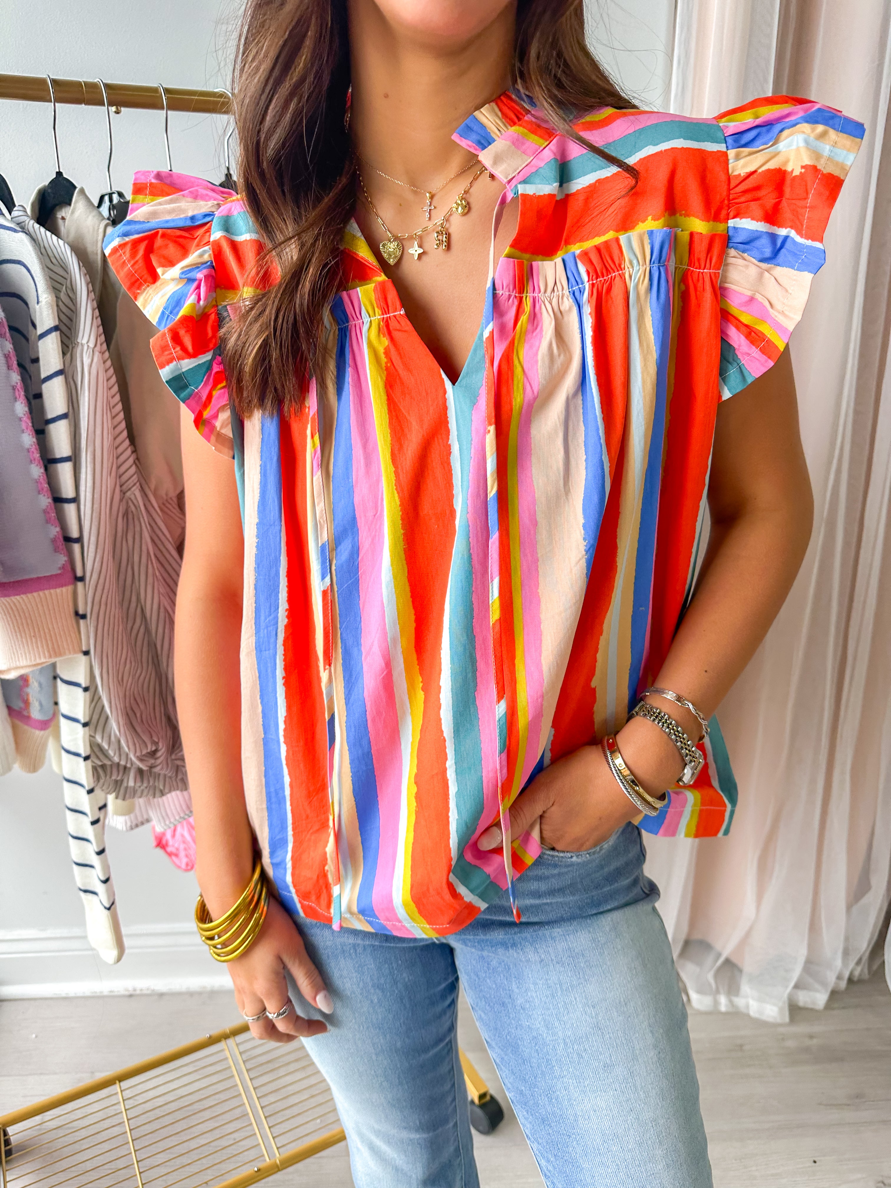 Radiant Day Striped Top