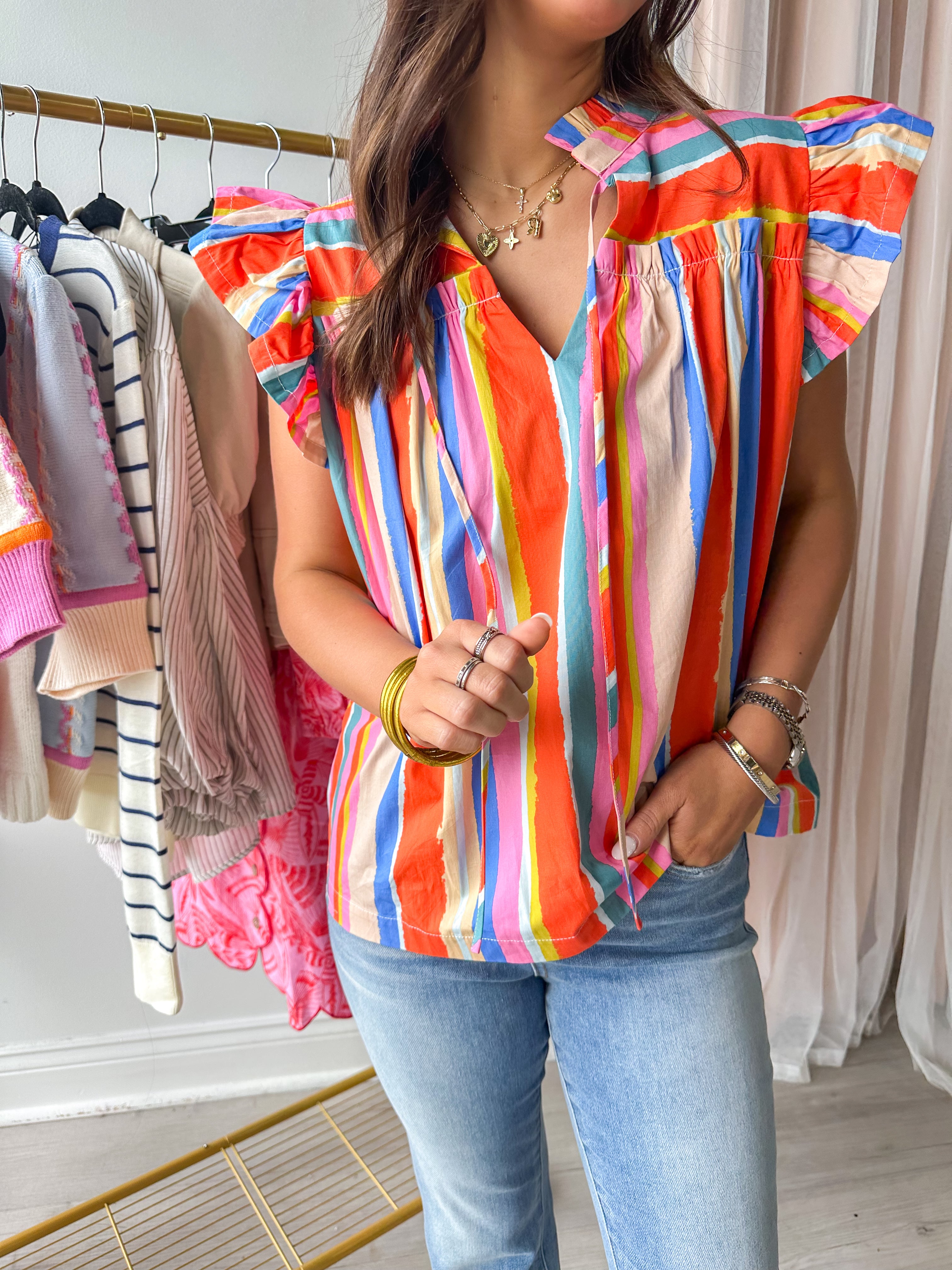 Radiant Day Striped Top