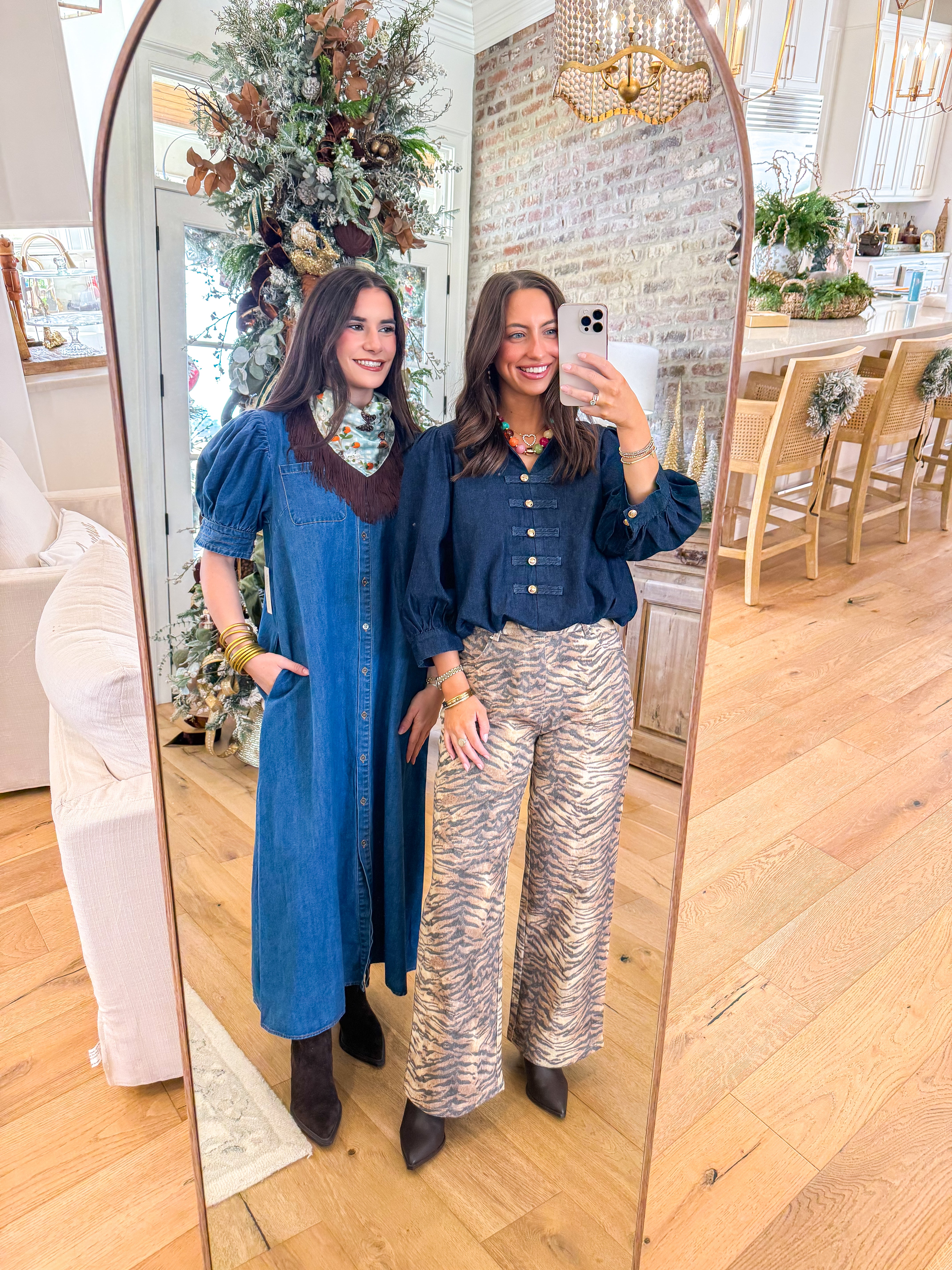 The Magnolia Button-Front Denim Maxi