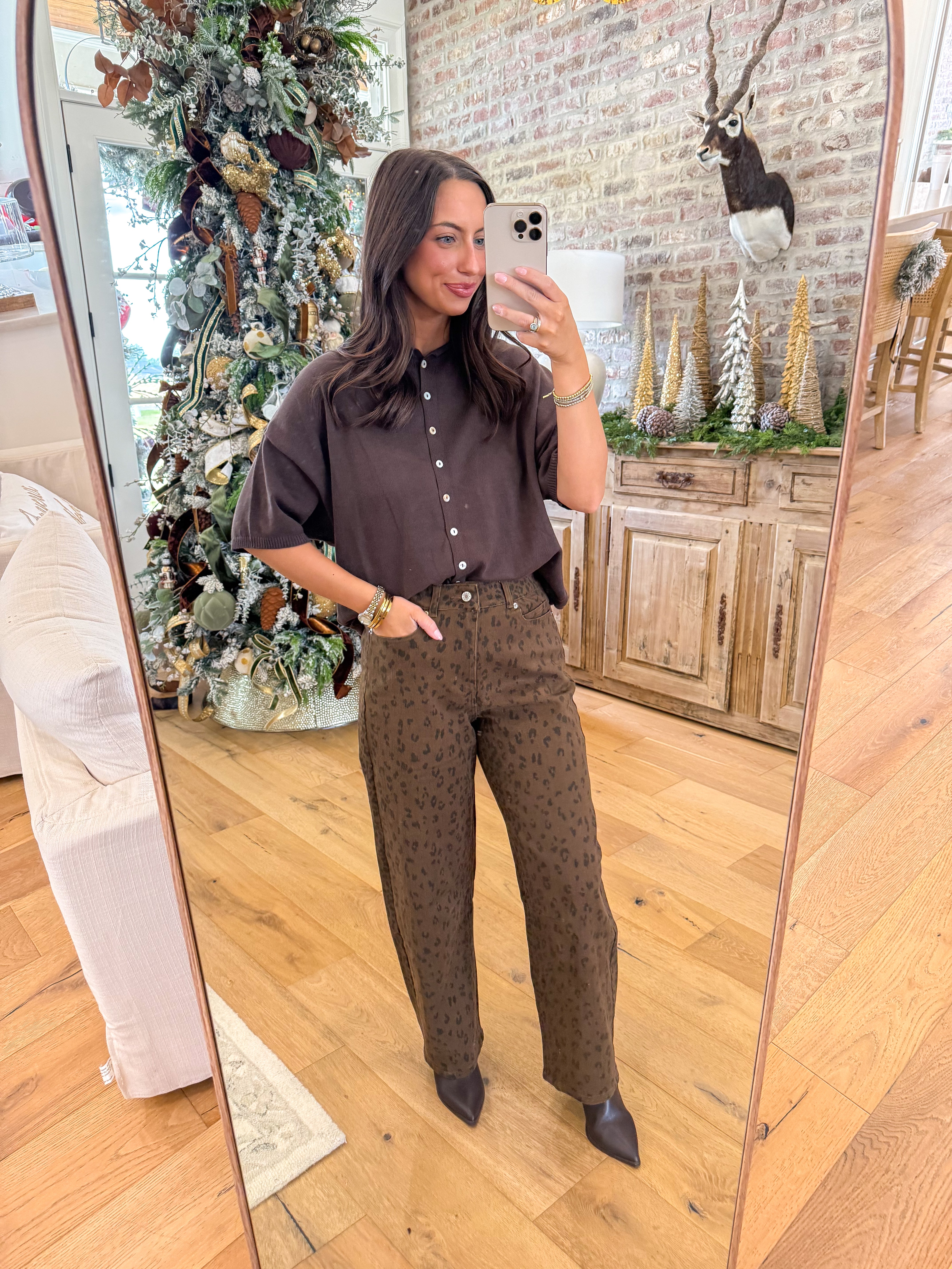 Chocolate Brown Short Sleeve Cardi