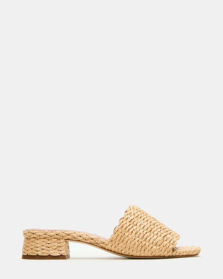 Montgomery Raffia Square-Toe Sandal