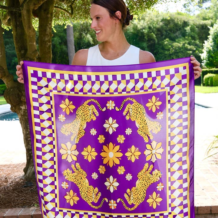 Hollis Scarf Large Purple Gold (PREORDER 08/10)
