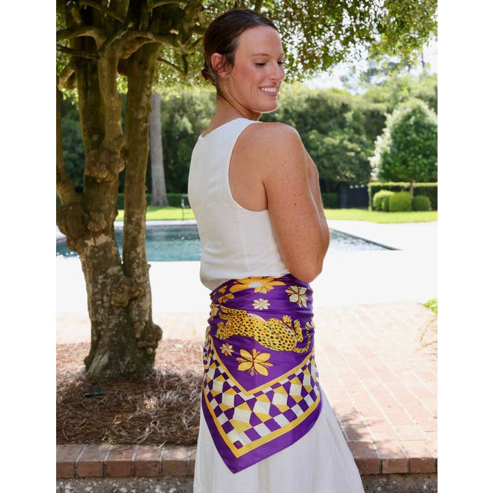 Hollis Scarf Large Purple Gold (PREORDER 08/10)
