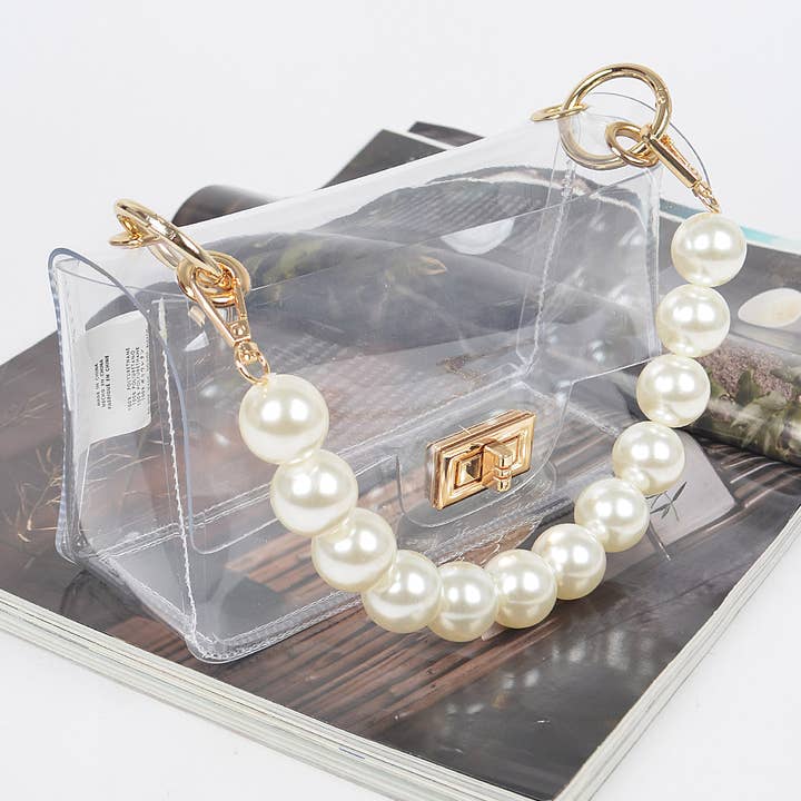 Pearl Chain Clear Purse (PREORDER 08/10)