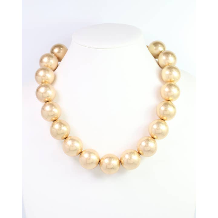 Palmer Beaded Necklace Wr Worn Gold