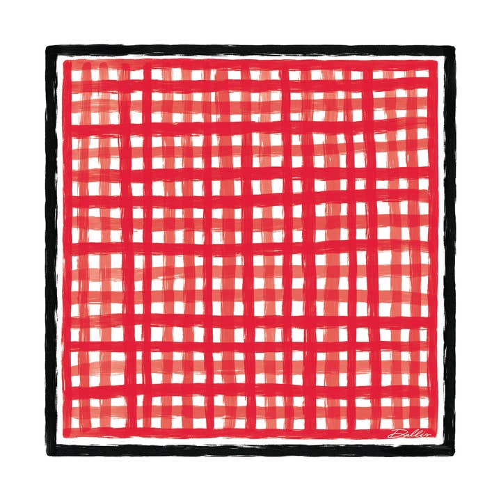 Tailgate Check Scarf In Red & Black