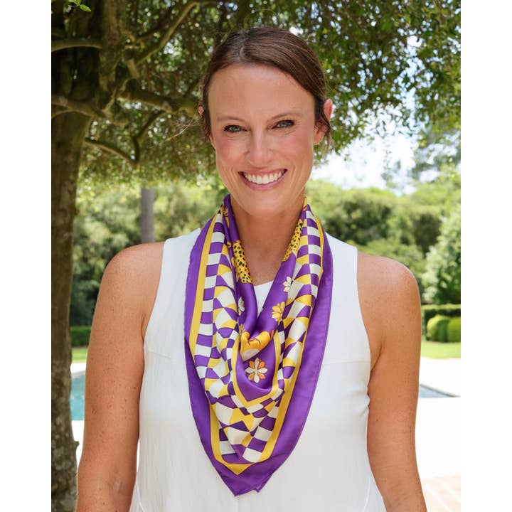 Hollis Scarf Medium Purple Gold (PREORDER 08/10)