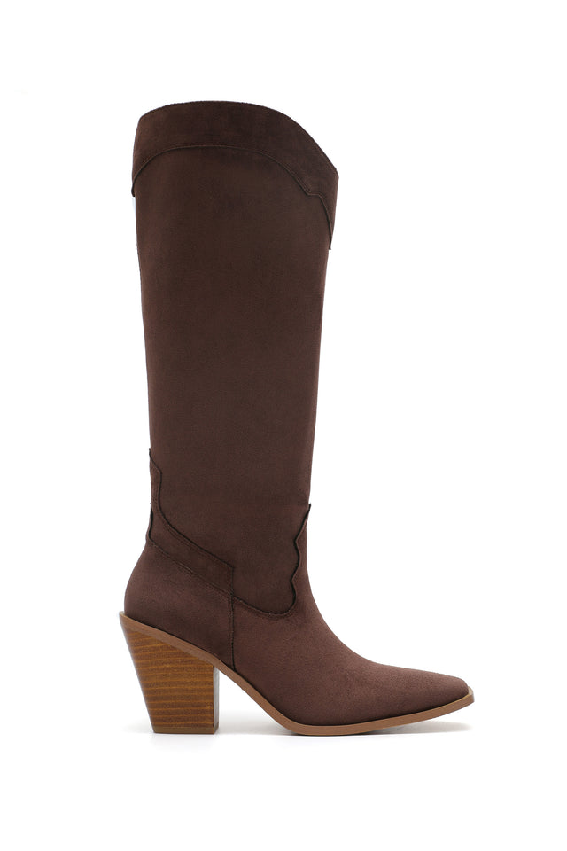 Classy Suede Dark Brown Boots