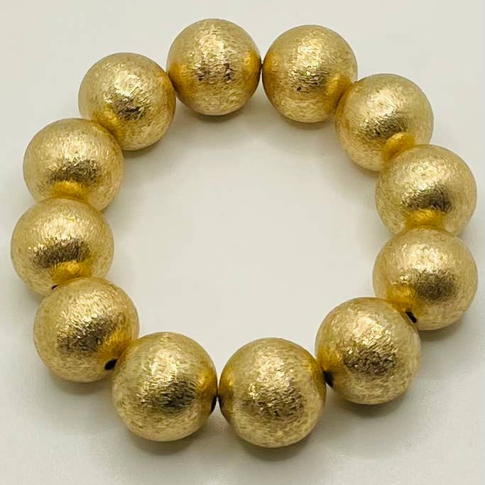 Big Ball Bracelet Brushed Gold