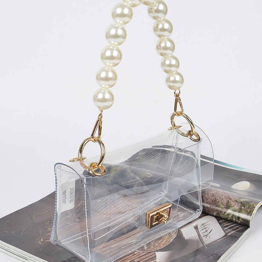 Pearl Chain Clear Purse (PREORDER 08/10)
