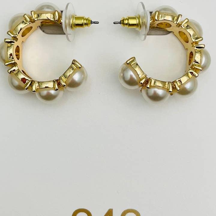 Classic Pearl Hoop