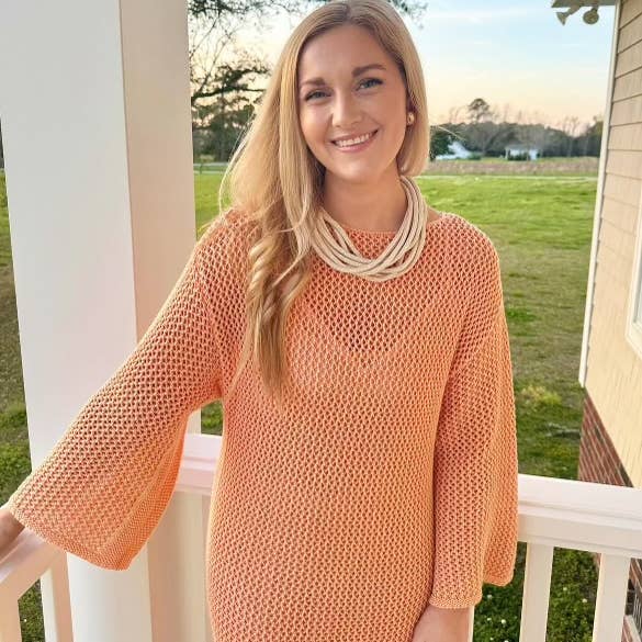 Slub 8 Strand Necklace Ecru