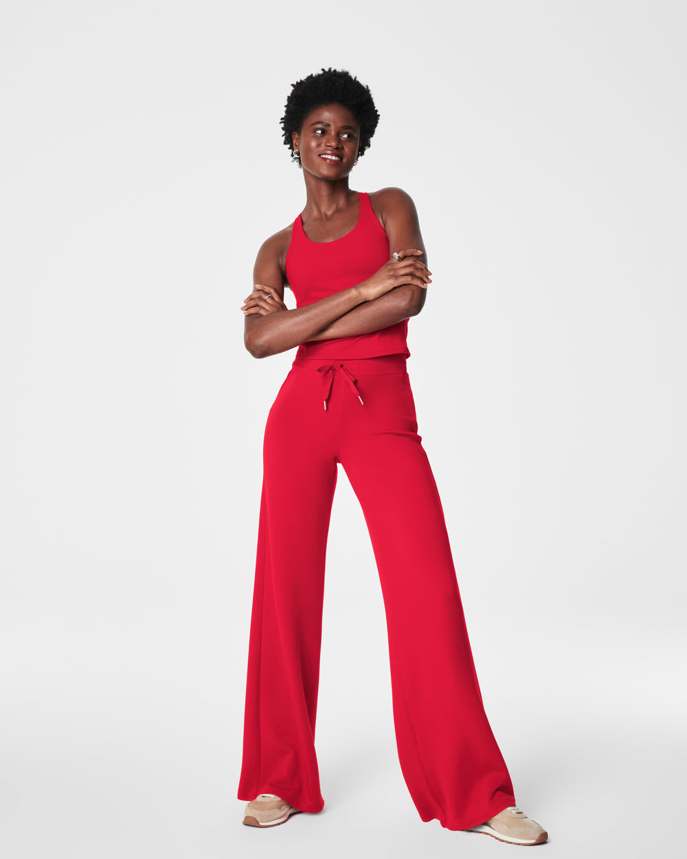 Air Essentials Wide Leg Pant Red