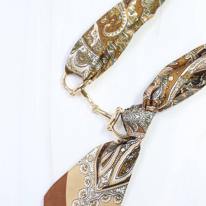 Lana Horsebit Scarf Necklace Brown
